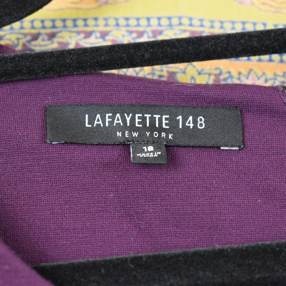 Lafayette 148 NY Italian Punto Milano Peplum Dress - Picture 10 of 11